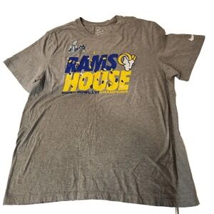 Nike T-Shirt Mens Extra Large Super Bowl Rams House LVI Champions Football Team